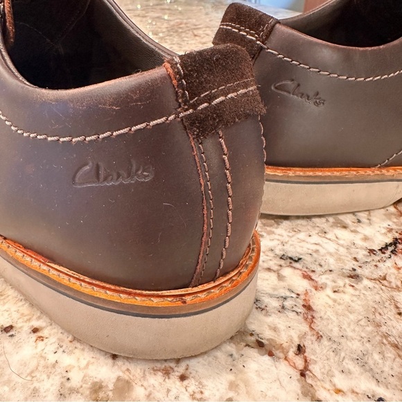 Clark’s Men's Brown Leather Oxford Shoes size 12 business casual comfort lace - Picture 10 of 10